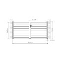 Portail battant plein en aluminium 300x142cm GARDE - coloris blanc - X-Metal
