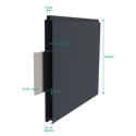 Portail battant plein en aluminium 300x142cm GARDE - coloris blanc - X-Metal