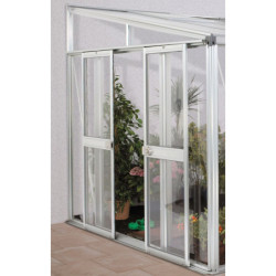 Kit de porte supplémentaire en alu anodisé pour les serres de jardin Athena - Vitavia