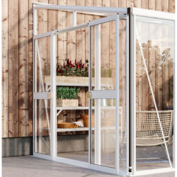 Kit de porte supplémentaire en alu blanc pour les serres de jardin Athena - Vitavia