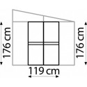 Kit de porte supplémentaire en alu blanc pour les serres de jardin Athena - Vitavia