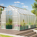 Serre de jardin Jupiter 11,5m² en alu anodisé et polycarbonate 4mm - Vitavia