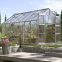 Serre de jardin Jupiter 11,5m² en alu anodisé et polycarbonate 4mm - Vitavia