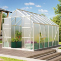 Serre de jardin Jupiter 9,9m² en alu anodisé et polycarbonate 6mm - Vitavia