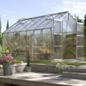 Serre de jardin Jupiter 11,5m² en alu anodisé et polycarbonate 6mm - Vitavia