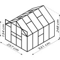 Serre de jardin Jupiter 8,3m² en alu émeraude et polycarbonate 4mm - Vitavia