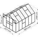 Serre de jardin Jupiter 9,9m² en alu émeraude et polycarbonate 4mm - Vitavia