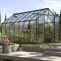 Serre de jardin Jupiter 11,5m² en alu émeraude et polycarbonate 4mm - Vitavia