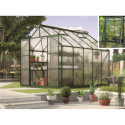 Serre de jardin Jupiter 8,3m² en alu émeraude et polycarbonate 6mm - Vitavia