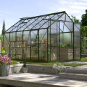 Serre de jardin Jupiter 9,9m² en alu émeraude et polycarbonate 6mm - Vitavia