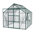 Serre de jardin Jupiter 8,3m² en alu émeraude et verre de sécurité 3mm - Vitavia