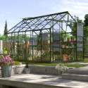 Serre de jardin Jupiter 9,9m² en alu émeraude et verre de sécurité 3mm - Vitavia