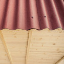 Abri 6,16m² en bois massif 28mm avec toiture en plaques ondulées HABRITA