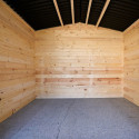 Abri 6,16m² en bois massif 28mm avec toiture en plaques ondulées HABRITA