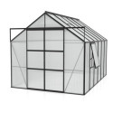 Serre de jardin Jupiter 9,9m² en alu noir et polycarbonate 4mm - Vitavia
