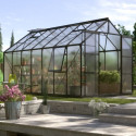 Serre de jardin Jupiter 11,5m² en alu noir et polycarbonate 4mm - Vitavia