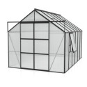 Serre de jardin Jupiter 9,9m² en alu noir et polycarbonate 6mm - Vitavia