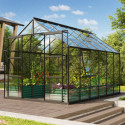 Serre de jardin Jupiter 9,9m² en alu noir et verre de sécurité 3mm - Vitavia