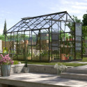 Serre de jardin Jupiter 9,9m² en alu noir et verre de sécurité 3mm - Vitavia