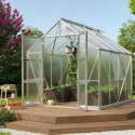 Serre de jardin Olymp 6,7m² en alu anodisé et polycarbonate 4mm - Vitavia