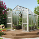 Serre de jardin Olymp 6,7m² en alu anodisé et polycarbonate 4mm - Vitavia