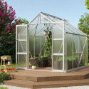 Serre de jardin Olymp 6,7m² en alu anodisé et polycarbonate 6mm - Vitavia