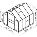 Serre de jardin Olymp 6,7m² en alu émeraude et polycarbonate 4mm - Vitavia