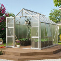 Serre de jardin Olymp 8,3m² en alu anodisé et polycarbonate 4mm - Vitavia