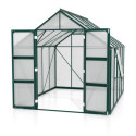 Serre de jardin Olymp 8,3m² en alu émeraude et polycarbonate 6mm - Vitavia