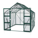 Serre de jardin Olymp 8,3m² en alu émeraude et verre de sécurité 3mm - Vitavia