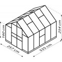 Serre de jardin Olymp 8,3m² en alu noir et polycarbonate 6mm - Vitavia