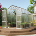 Serre de jardin Olymp 9,9m² en alu anodisé et polycarbonate 6mm - Vitavia