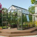 Serre de jardin Olymp 9,9m² en alu émeraude et verre de sécurité 3mm - Vitavia