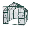 Serre de jardin Olymp 9,9m² en alu émeraude et verre de sécurité 3mm - Vitavia