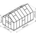 Serre de jardin Olymp 11,5m² en alu anodisé et polycarbonate 4mm - Vitavia