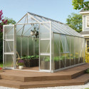 Serre de jardin Olymp 11,5m² en alu anodisé et polycarbonate 6mm - Vitavia