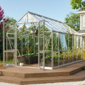 Serre de jardin Olymp 11,5m² en alu anodisé et verre de sécurité 3mm - Vitavia