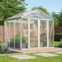 Serre de jardin Zeus Comfort 6,2m² en alu anodisé et polycarbonate 10mm - Vitavia