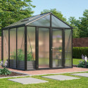 Serre de jardin Zeus Comfort 6,2m² en alu noir et polycarbonate 16mm - Vitavia