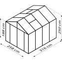 Serre de jardin Zeus Comfort 8,1m² en alu anodisé et polycarbonate 10mm - Vitavia