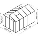 Serre de jardin Zeus Comfort 10m² en alu anodisé et polycarbonate 10mm - Vitavia