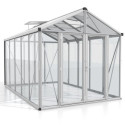 Serre de jardin Zeus Comfort 10m² en alu anodisé et vitrage combiné - Vitavia