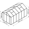 Serre de jardin Zeus Comfort 11,9m² en alu noir et polycarbonate 10mm - Vitavia