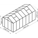 Serre de jardin Zeus Comfort 13,8m² en alu anodisé et polycarbonate 16mm - Vitavia