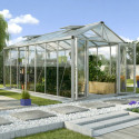 Serre de jardin Zeus Comfort 13,8m² en alu anodisé et vitrage combiné - Vitavia