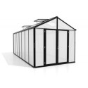 Serre de jardin Zeus Comfort 13,8m² en alu noir et polycarbonate 10mm - Vitavia