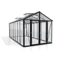Serre de jardin Zeus Comfort 13,8m² en alu noir et vitrage combiné - Vitavia