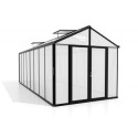 Serre de jardin Zeus Comfort 15,7m² en alu noir et polycarbonate 16mm - Vitavia