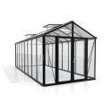 Serre de jardin Zeus Comfort 15,7m² en alu noir et vitrage combiné - Vitavia