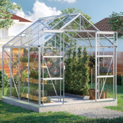 Serre de jardin Uranus 6,7m² en alu anodisé et verre de sécurité 3mm - Vitavia